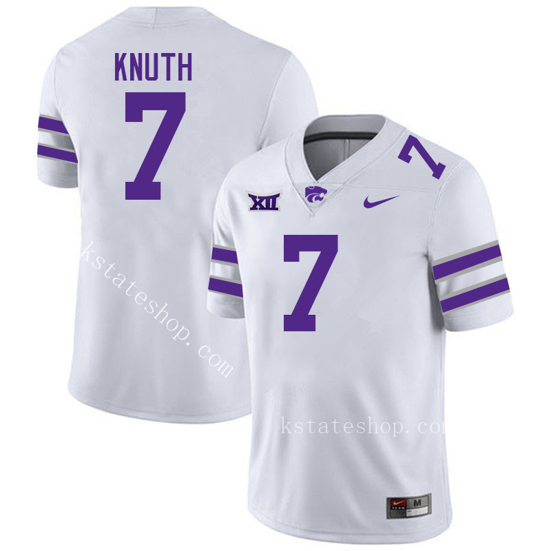 Jacob Knuth Kansas State Jersey,Kansas State Wildcats #7 Jacob Knuth Jersey College Youth-White